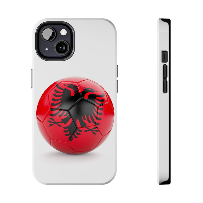 Tough Phone Cases with Albanian soccer flag