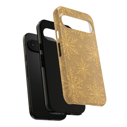 Golden Snowflake Holiday iPhone Case