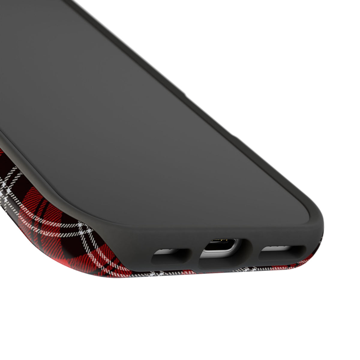 Funda para iPhone resistente a impactos con cuadros escoceses rojos | Compatibilidad con MagSafe