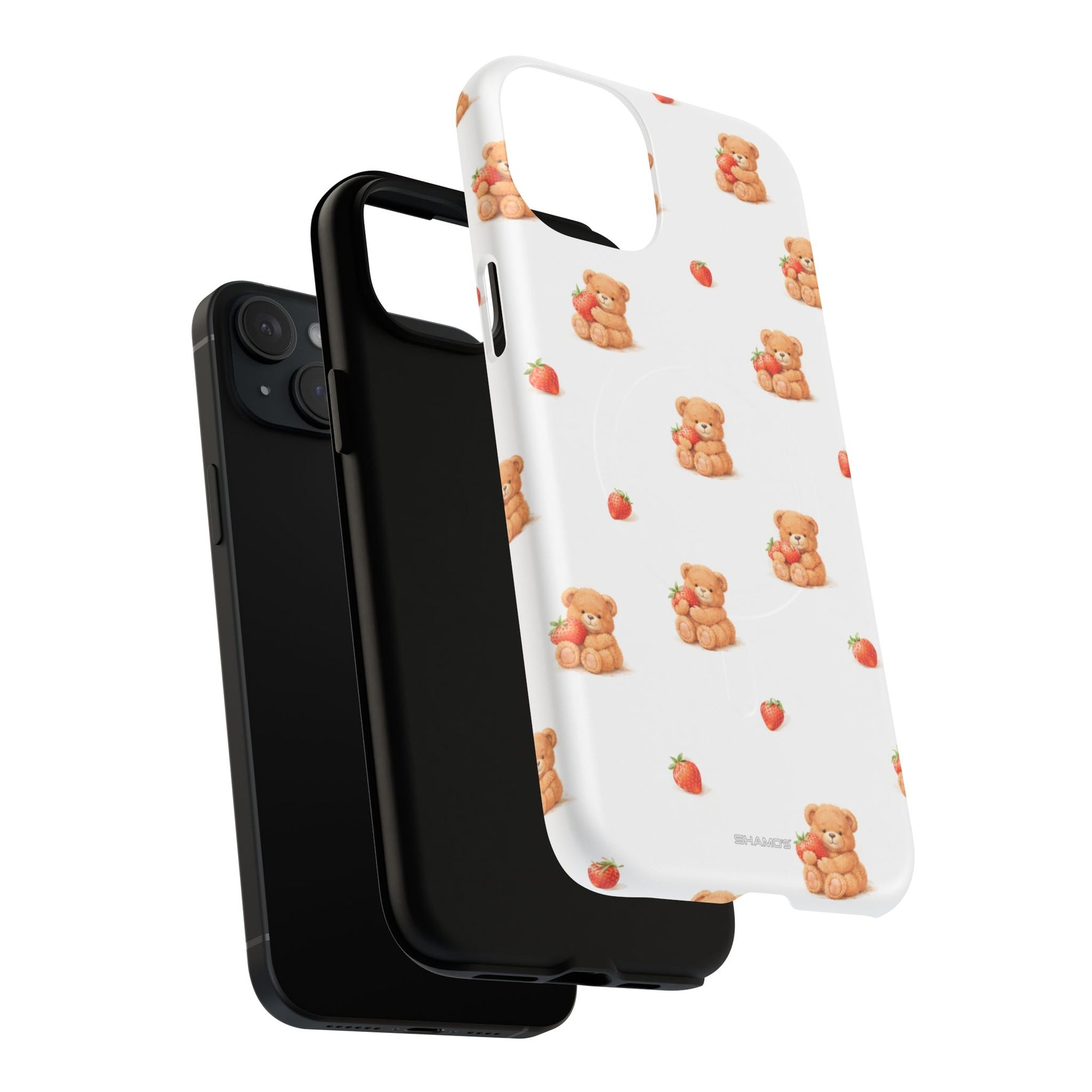 Strawberry Teddy iPhone Case with MagSafe