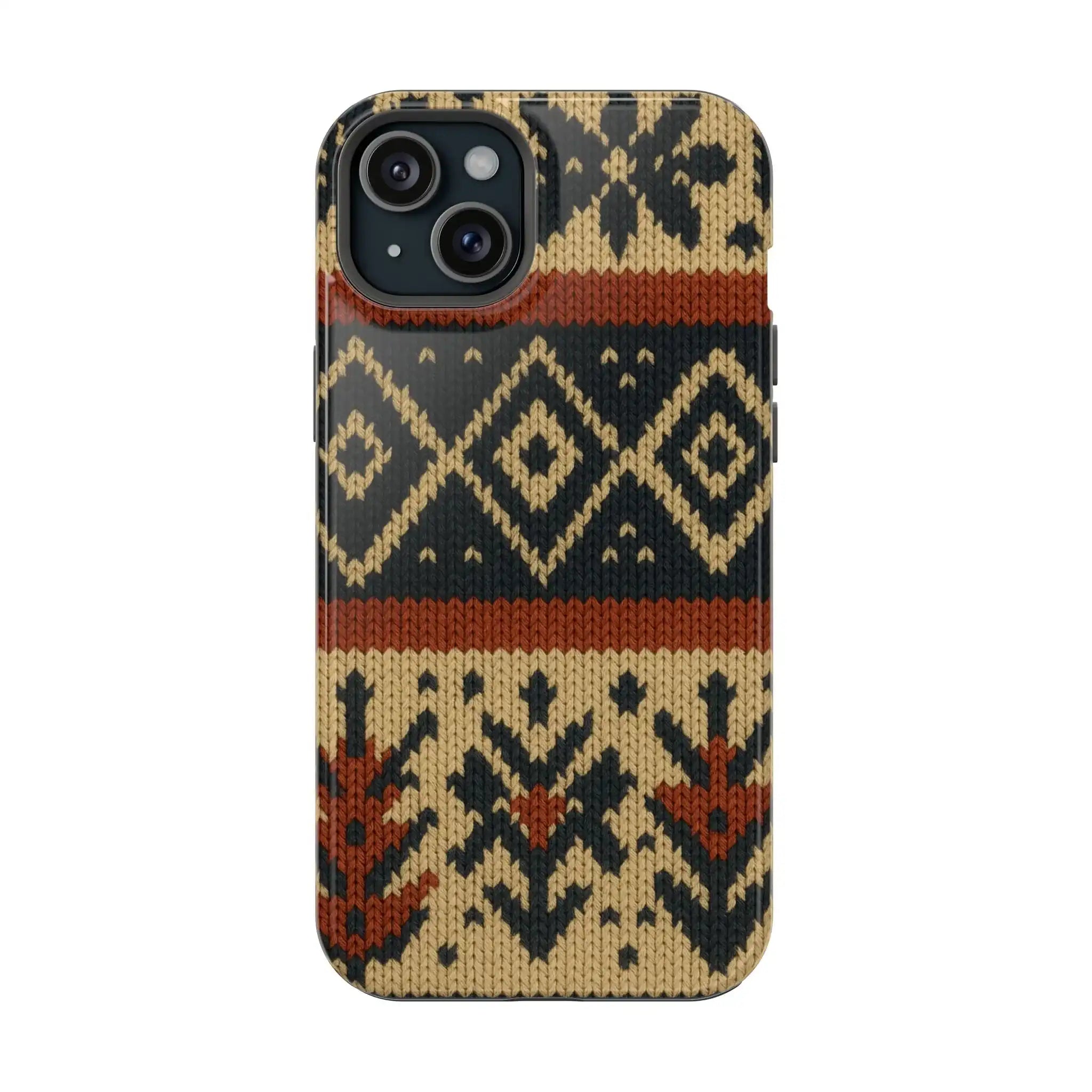 Nordic Knit Pattern MagSafe Impact-Resistant iPhone Case  Shamo's iPhone 15 Plus / Glossy