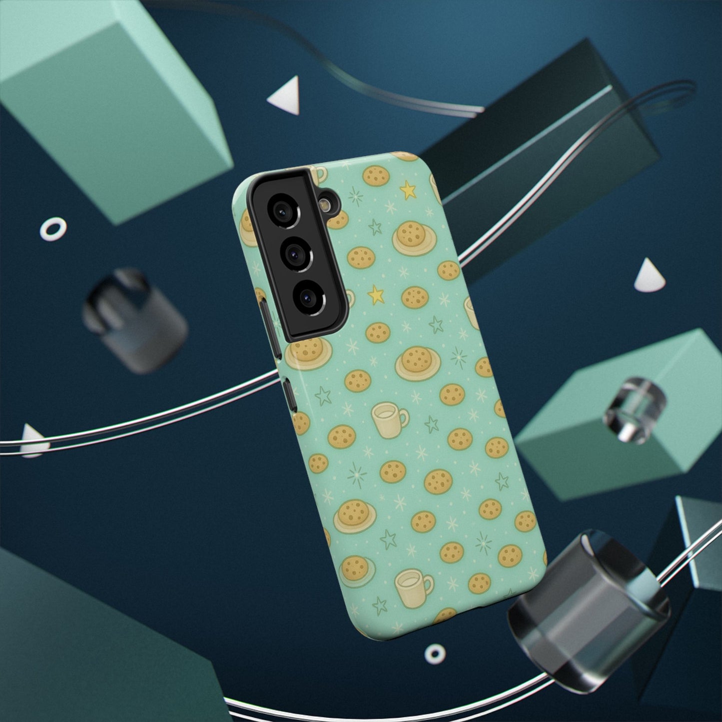 Cookie & Coffee Pattern Tough iPhone Case — Impact-Resistant