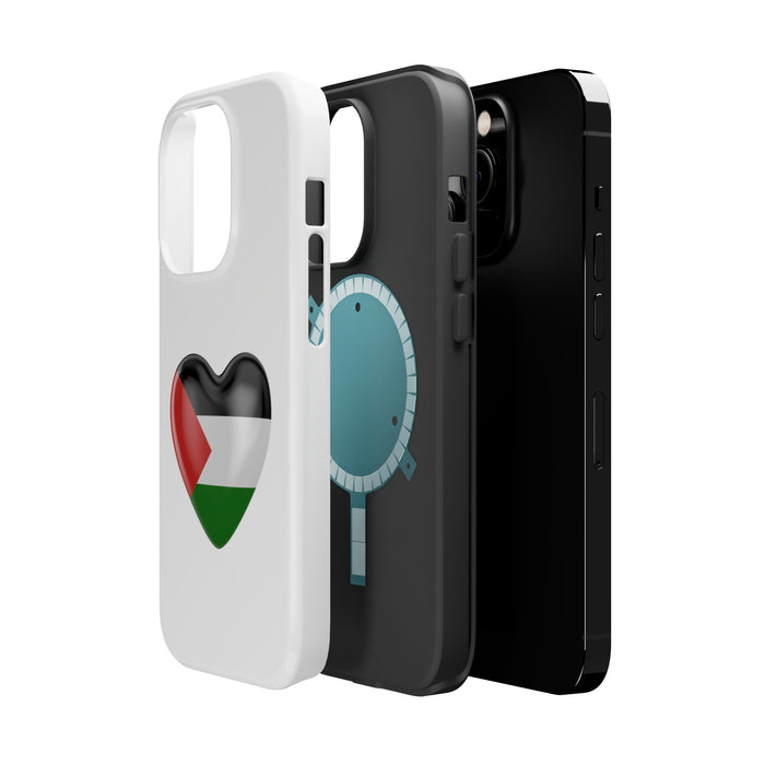 MagSafe Tough Cases with Palestinian flag in heart shape