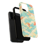 Ocean Wave Tough Phone Case — Pastel Retro Surf Pattern  Shamo's