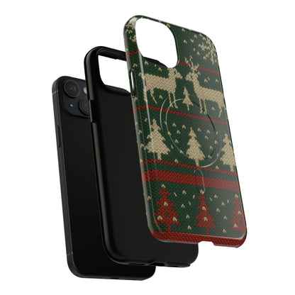 Holiday Knit Reindeer MagSafe Tough iPhone Case