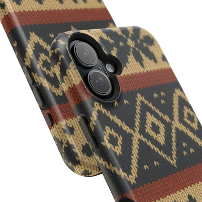 Nordic Knit Pattern MagSafe Impact-Resistant iPhone Case