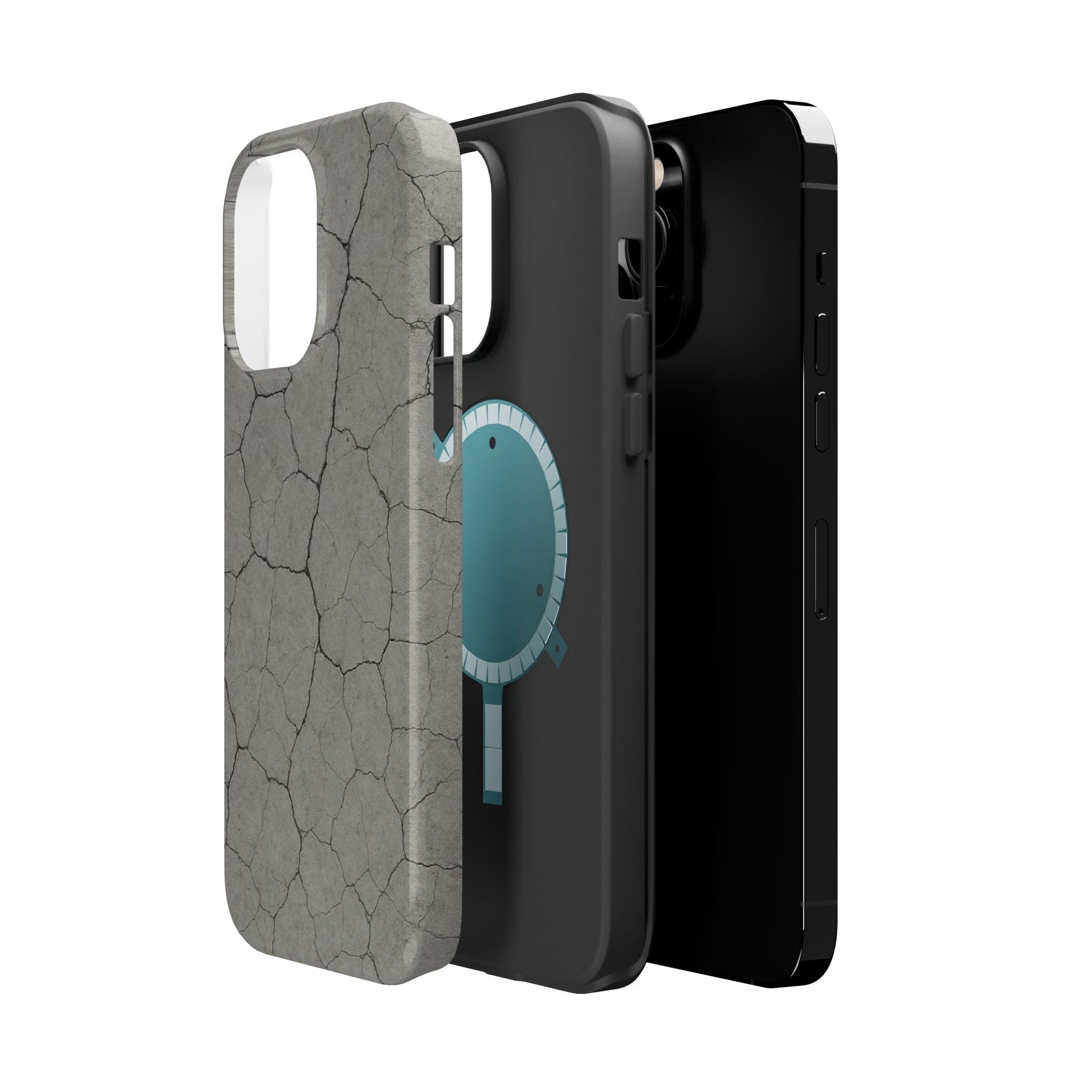 Cracked Concrete Texture iPhone Case with MagSafe compatibility  Shamo's