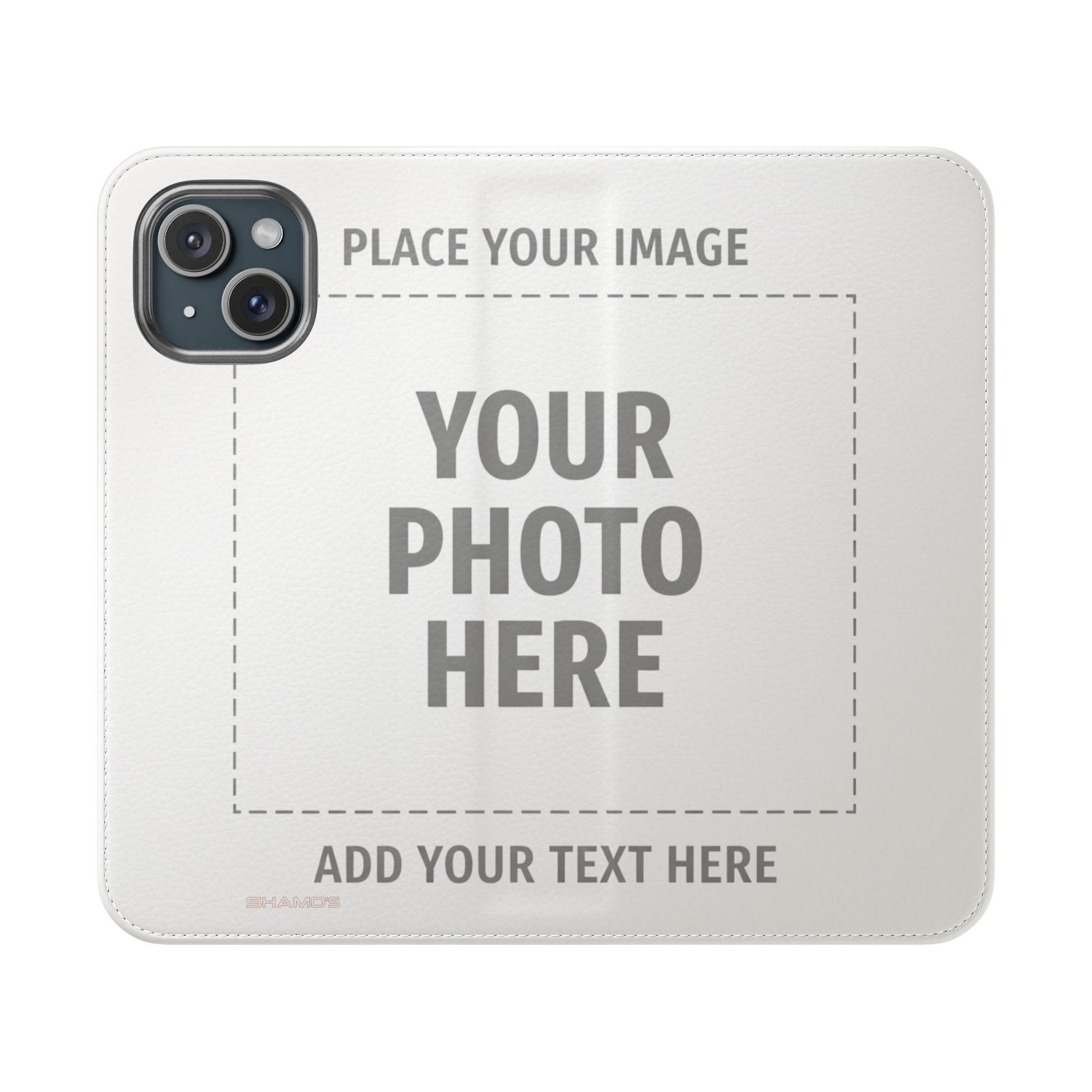 Personalized Flip Wallet Phone Case – Custom Photo & Text Wallet Cover