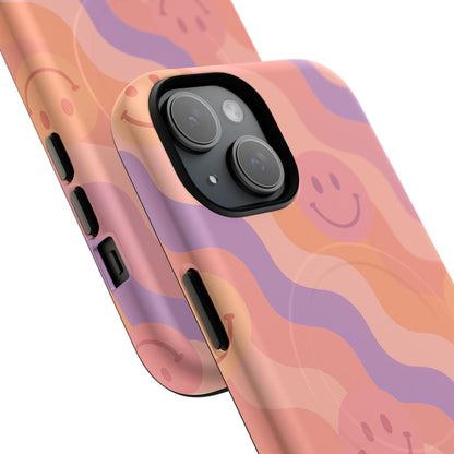 Groovy Smiley Faces Retro iPhone Case | MagSafe