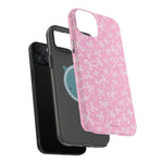 Pink Bow Pattern Impact-Resistant iPhone Case | MagSafe
