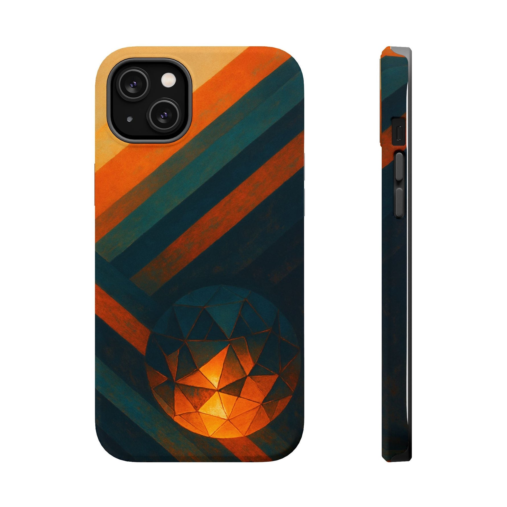 “Geometry of Becoming” Abstract iPhone MagSafe Case — Magnetic Impact-Resistant  Shamo's iPhone 14 Plus / Matte