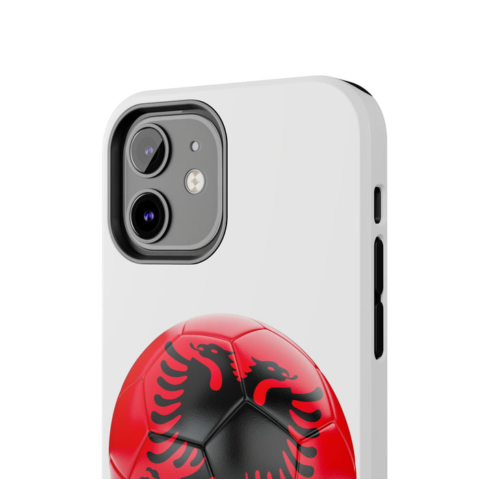 Tough Phone Cases with Albanian soccer flag