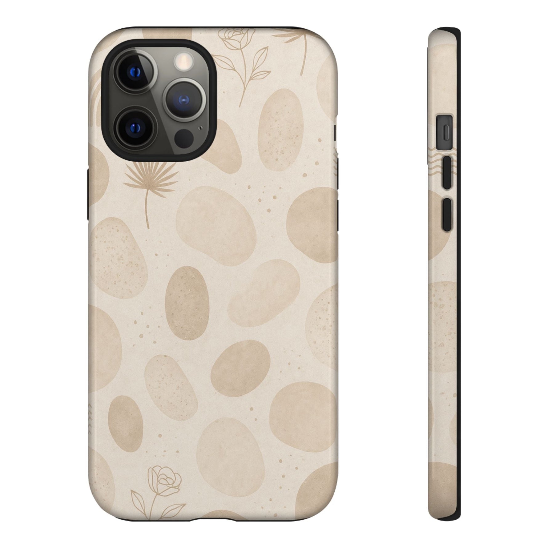 Neutral Pebble Pattern Tough iPhone Case  Shamo's iPhone 12 Pro Max / Glossy