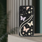 Butterfly Pearl Impact-Resistant Clear iPhone Case - Shamo's