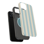Blue Strips Pattern iPhone Case Compatible with MagSafe - Shamo's