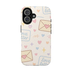 Pastel Love Letter Hearts Impact Phone Case  Shamo's iPhone 16
