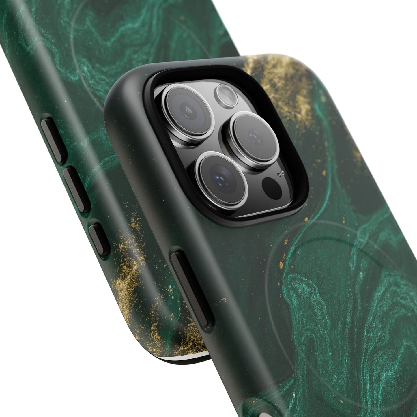 Emerald Marble with Gold Veins iPhone Case | with MagSafe  Shamo's