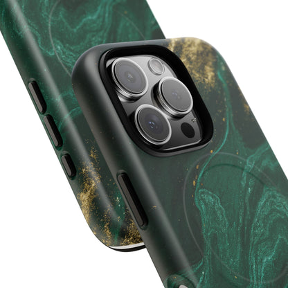Emerald Marble with Gold Veins iPhone Case | with MagSafe  Shamo's