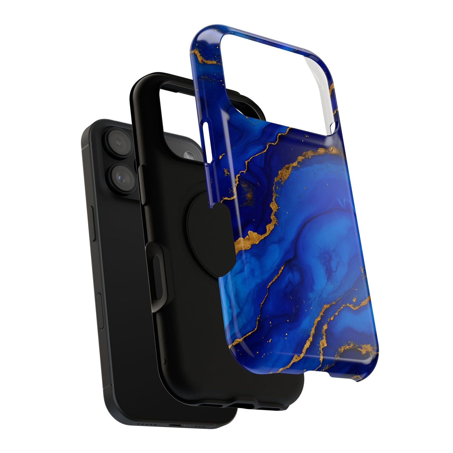 Blue Gold Marble Phone Case  Shamo's