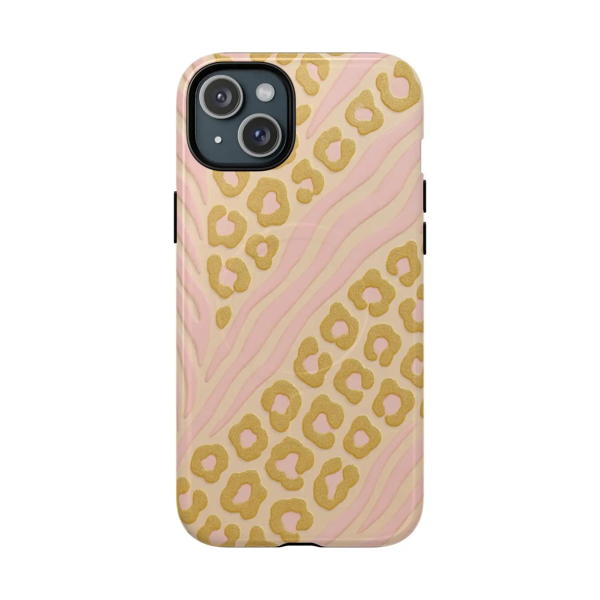 Pink Gold Leopard iPhone Case compatible with MagSafe - Shamo's