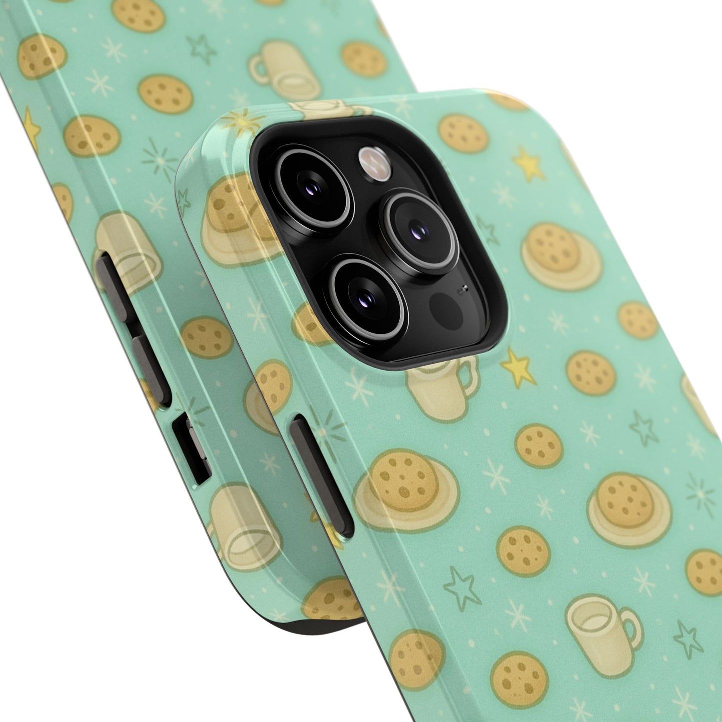 Cookie & Coffee Pattern Tough iPhone Case — Impact-Resistant