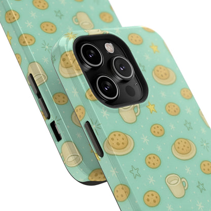 Cookie & Coffee Pattern Tough iPhone Case — Impact-Resistant