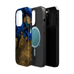 Blue Swirl & Burl Wood Impact iPhone Case | MagSafe compatible  Shamo's