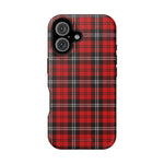 Funda para iPhone resistente a impactos con cuadros escoceses rojos | Compatibilidad con MagSafe