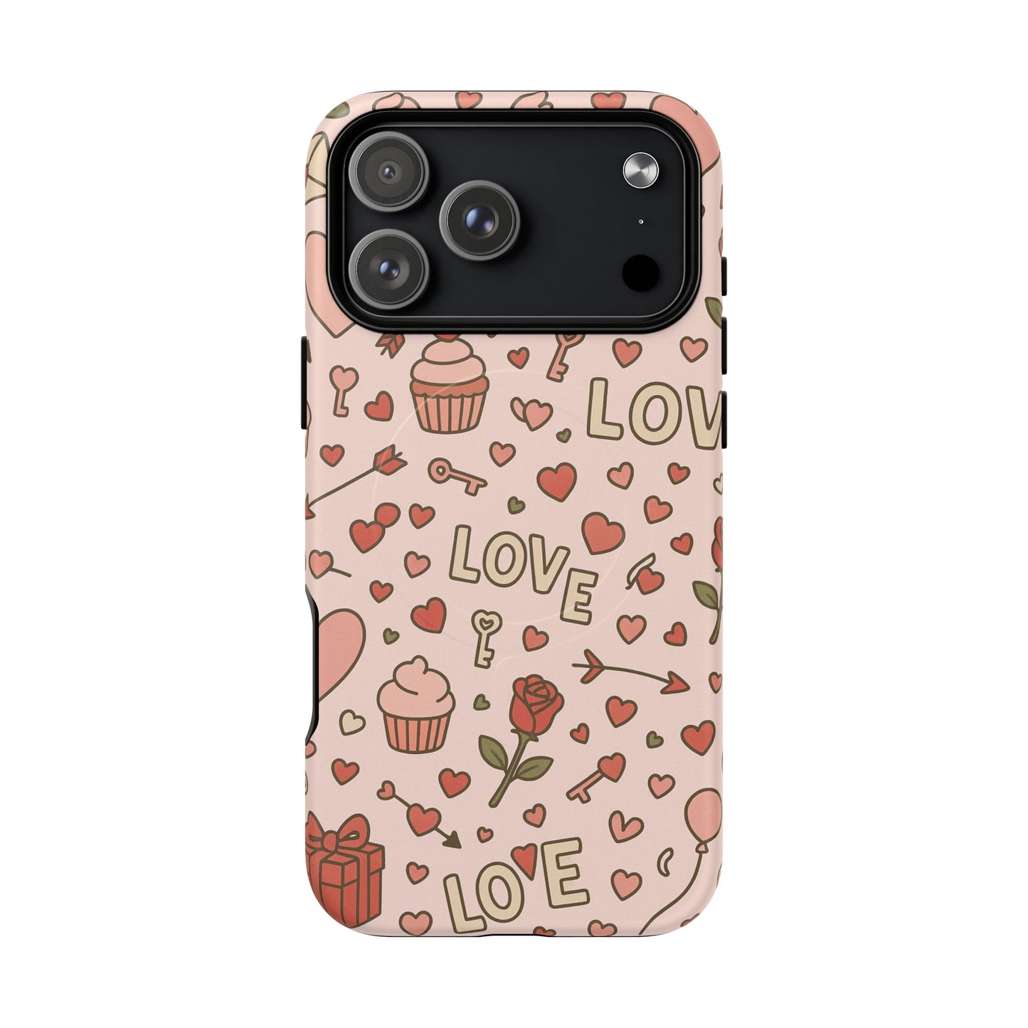 Sweet Love Pattern iPhone Case (MagSafe compatible)