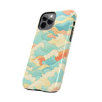 Ocean Wave Tough Phone Case — Pastel Retro Surf Pattern  Shamo's