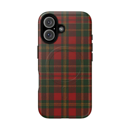 Plaid Holiday iPhone Case — Red & Green Tartan (MagSafe compatible)
