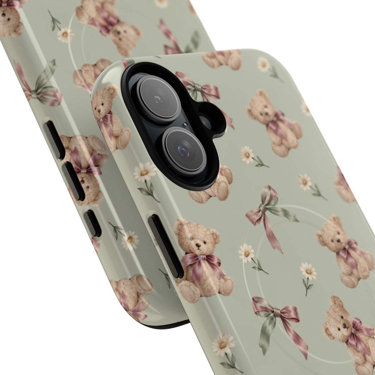 Funda para iPhone con lazo y osito de peluche con MagSafe