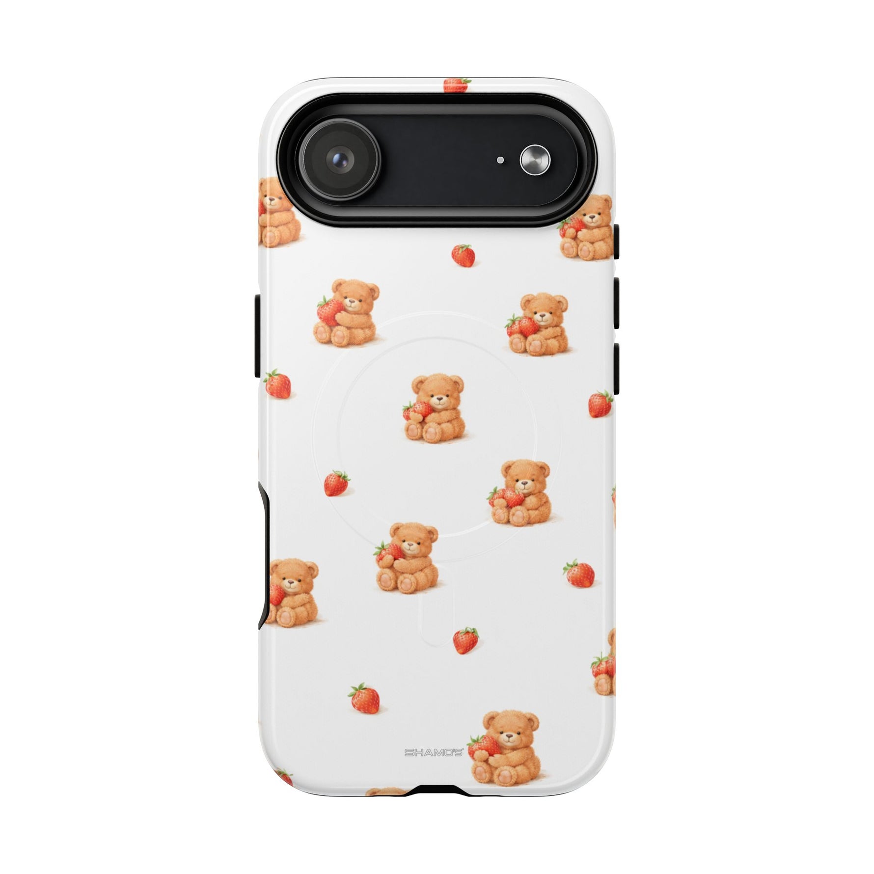 Strawberry Teddy iPhone Case with MagSafe