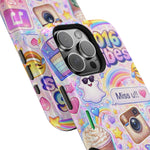 2016 Vibes Y2K Sticker Collage Magnetic Impact-Resistant iPhone Case with MagSafe Compatibility