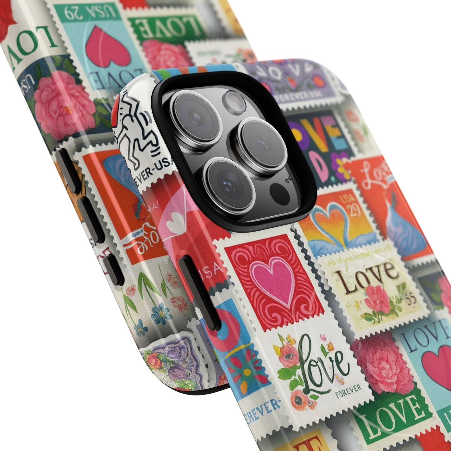Vintage Romantic Love Stamp iPhone Case | Tough Protection + MagSafe  Shamo's