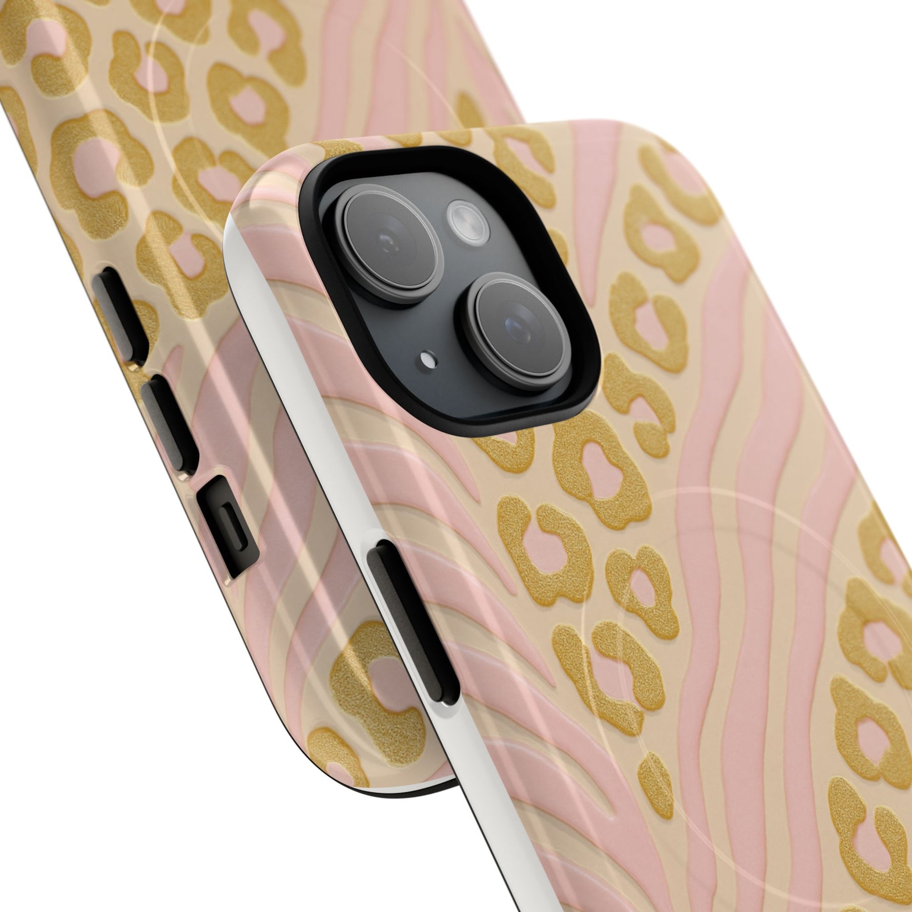 Pink Gold Leopard iPhone Case compatible with MagSafe - Shamo's