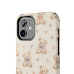 Cute Pastel Bear Impact Phone Case | Heart & Star Kawaii Pattern