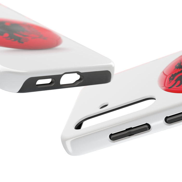 Tough Phone Cases with Albanian soccer flag