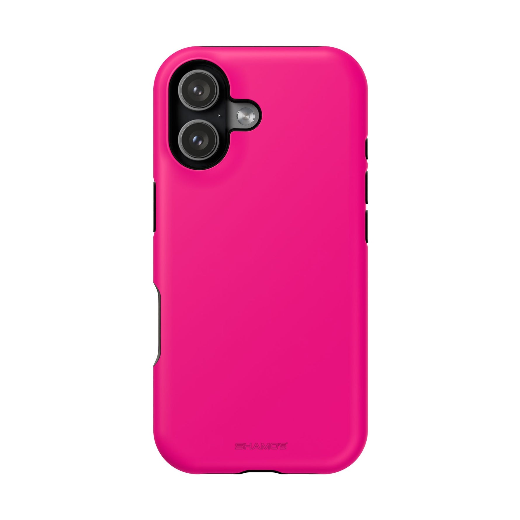 Neon Pink MagSafe Compatible Impact-Resistant Phone Case Hot Pink