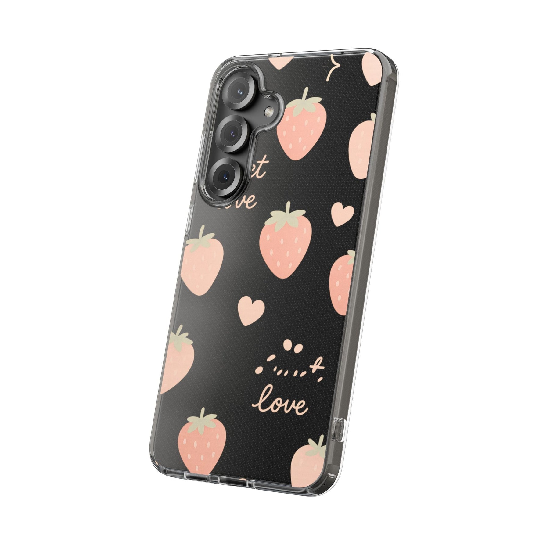 Sweet Love Strawberry Clear iPhone Case | MagSafe  Shamo's