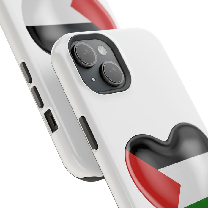 MagSafe Tough Cases with Palestinian flag in heart shape