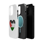 MagSafe Tough Cases with Palestinian flag in heart shape - Shamo's