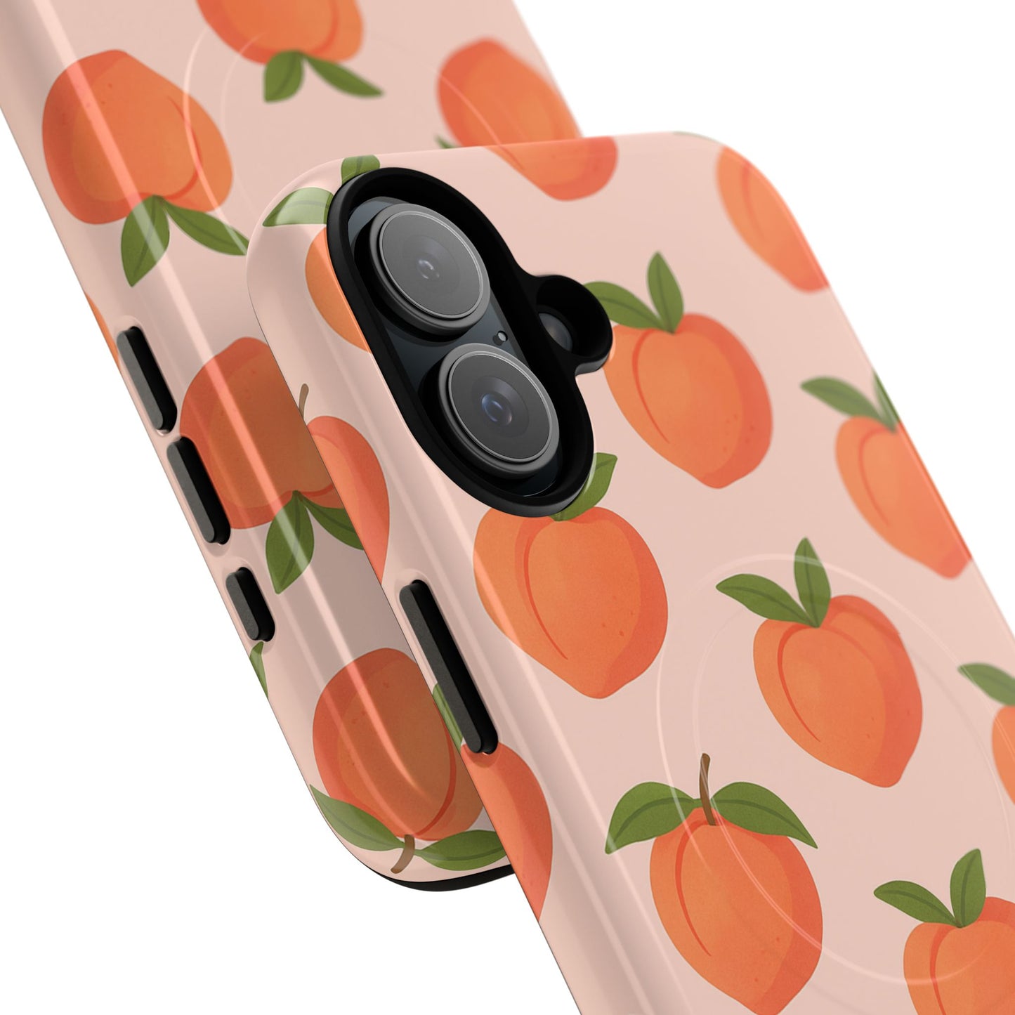 Peach Pattern Fruit Case for iPhone | MagSafe Compatible