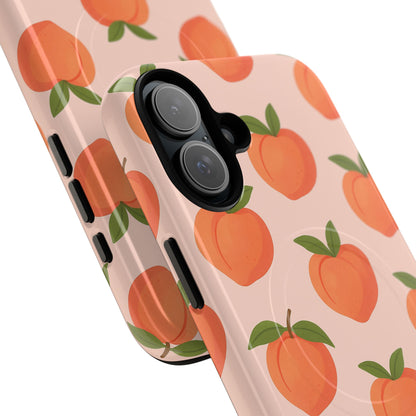 Peach Pattern Fruit Case for iPhone | MagSafe Compatible
