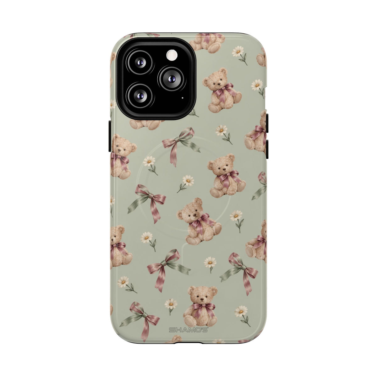 Funda para iPhone con lazo y osito de peluche con MagSafe