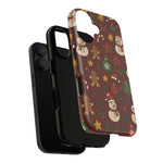 Snowman & Gingerbread Tough iPhone Case (MagSafe compatible)  Shamo's
