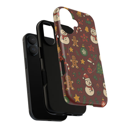 Snowman & Gingerbread Tough iPhone Case (MagSafe compatible)