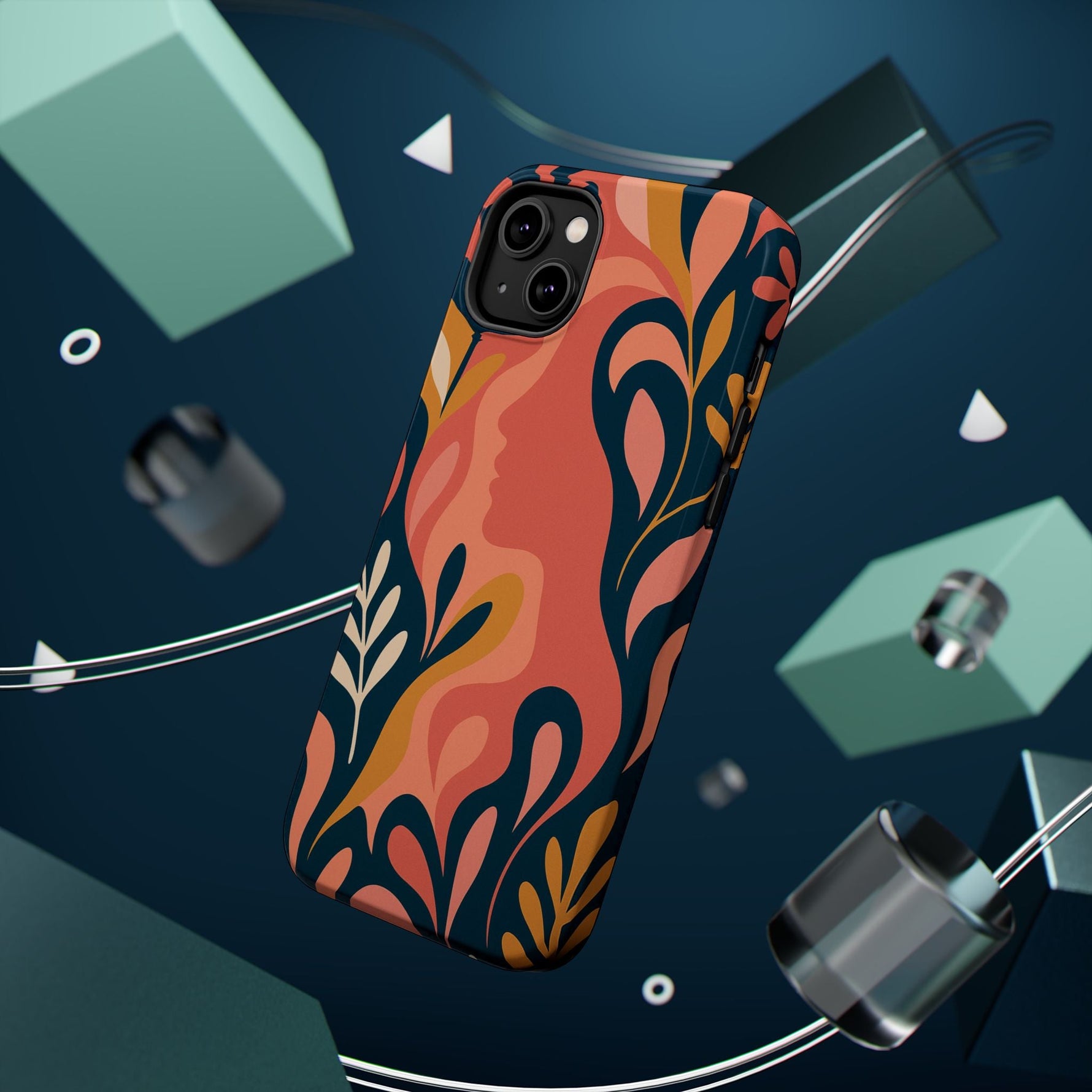 Floral Feminine Abstract MagSafe Impact-Resistant iPhone Case  Shamo's