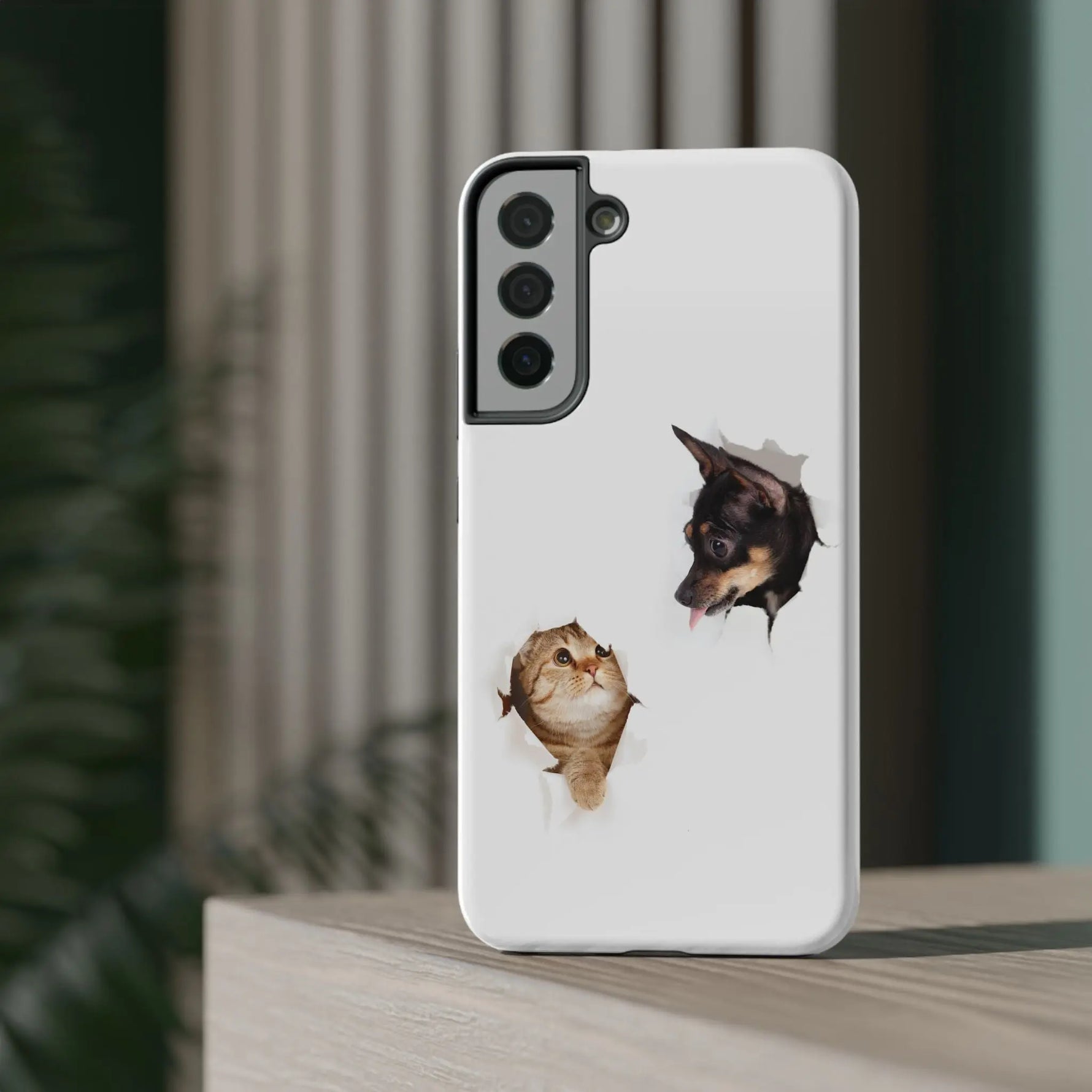 Impact-Resistant Cases with a cat and a dog - Shamo's