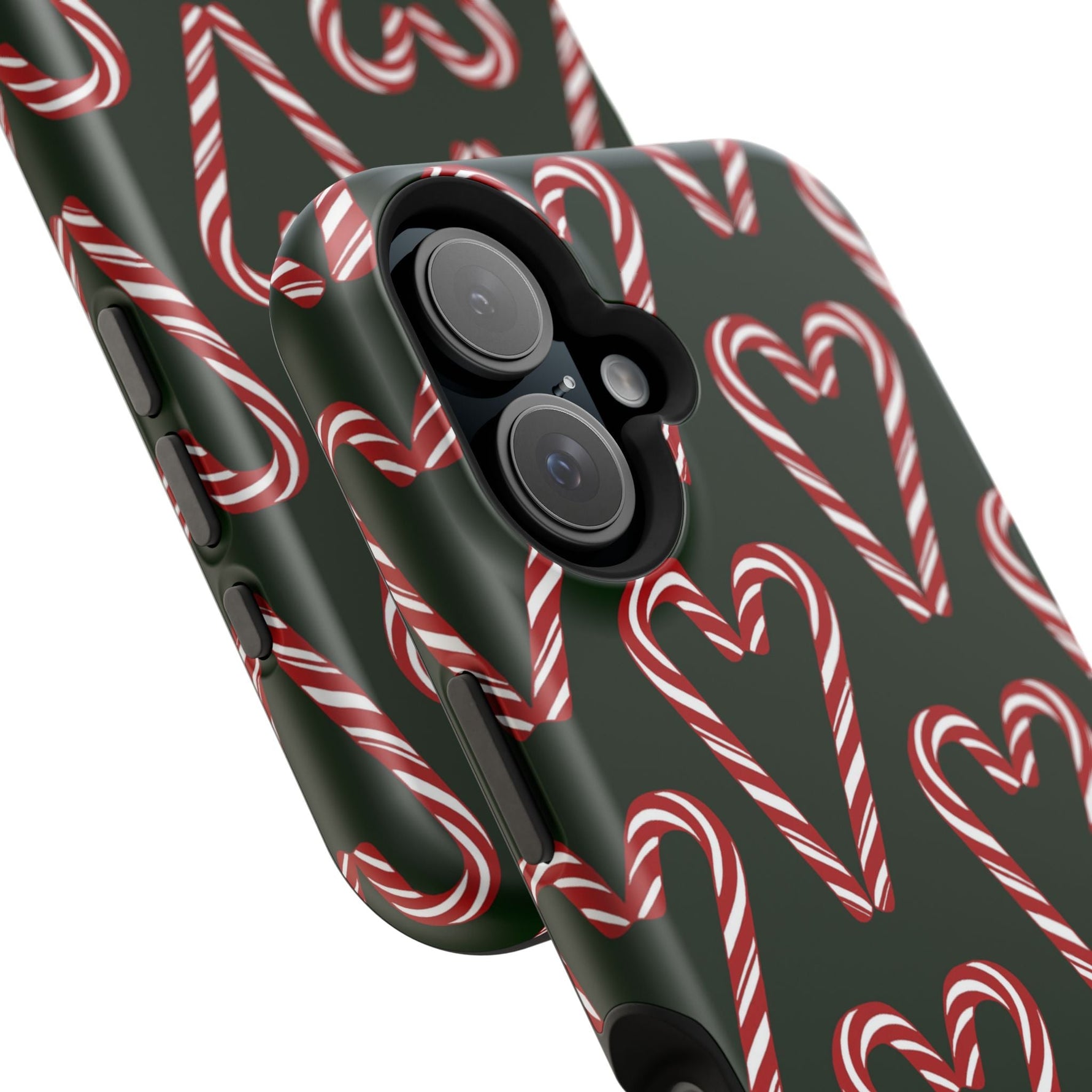Candy Cane Heart MagSafe Impact-Resistant iPhone Case  Shamo's